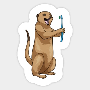 Meerkat Dentist Toothbrush Sticker